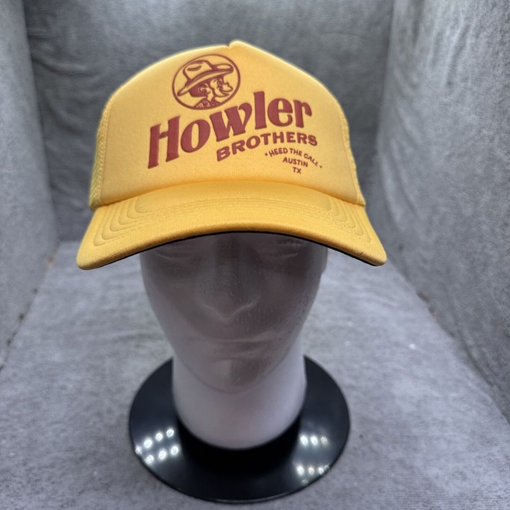 Howler Brothers SnapBack Hat Yellow Foam Dome Trucker Ball Cap‎ Adjustable